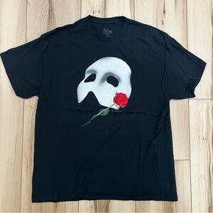 Phantom of the Opera Broadway T-Shirt Mask & Rose Graphic Unisex XL